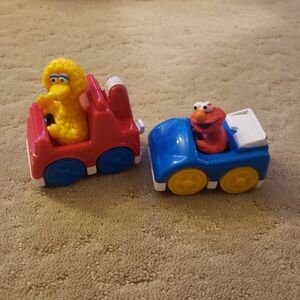 Vintage Mattel Sesame Street Mini Big Bird Elmo Cars